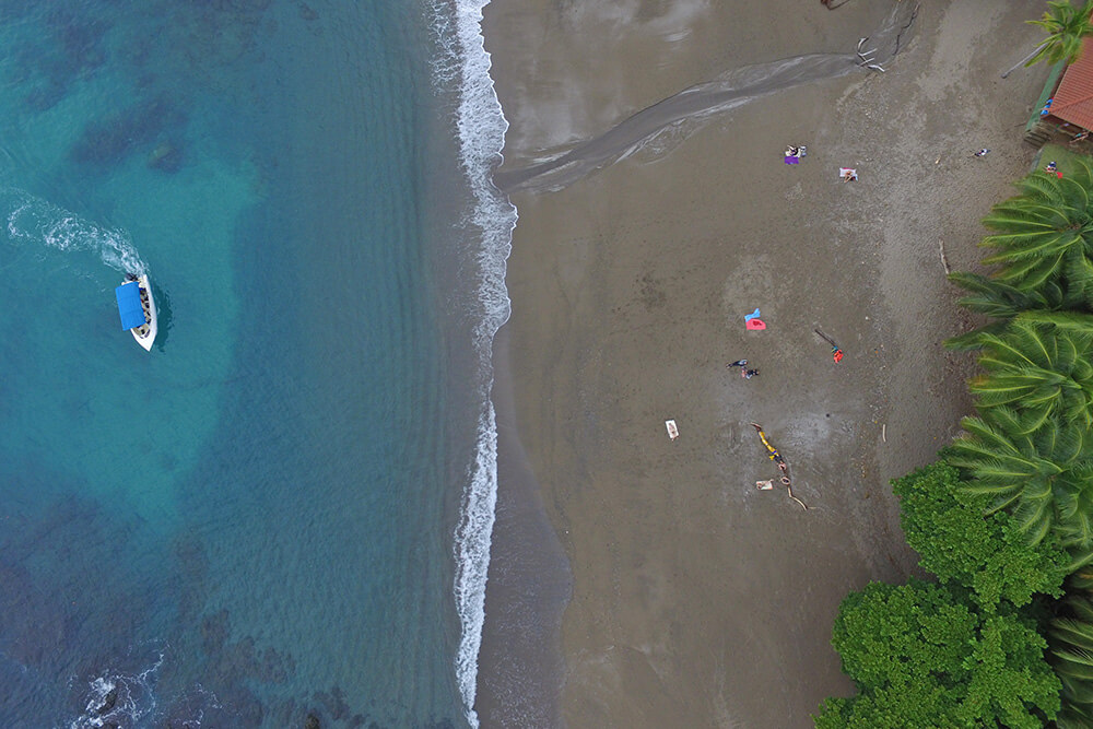 Aerial view of Cano Island beach